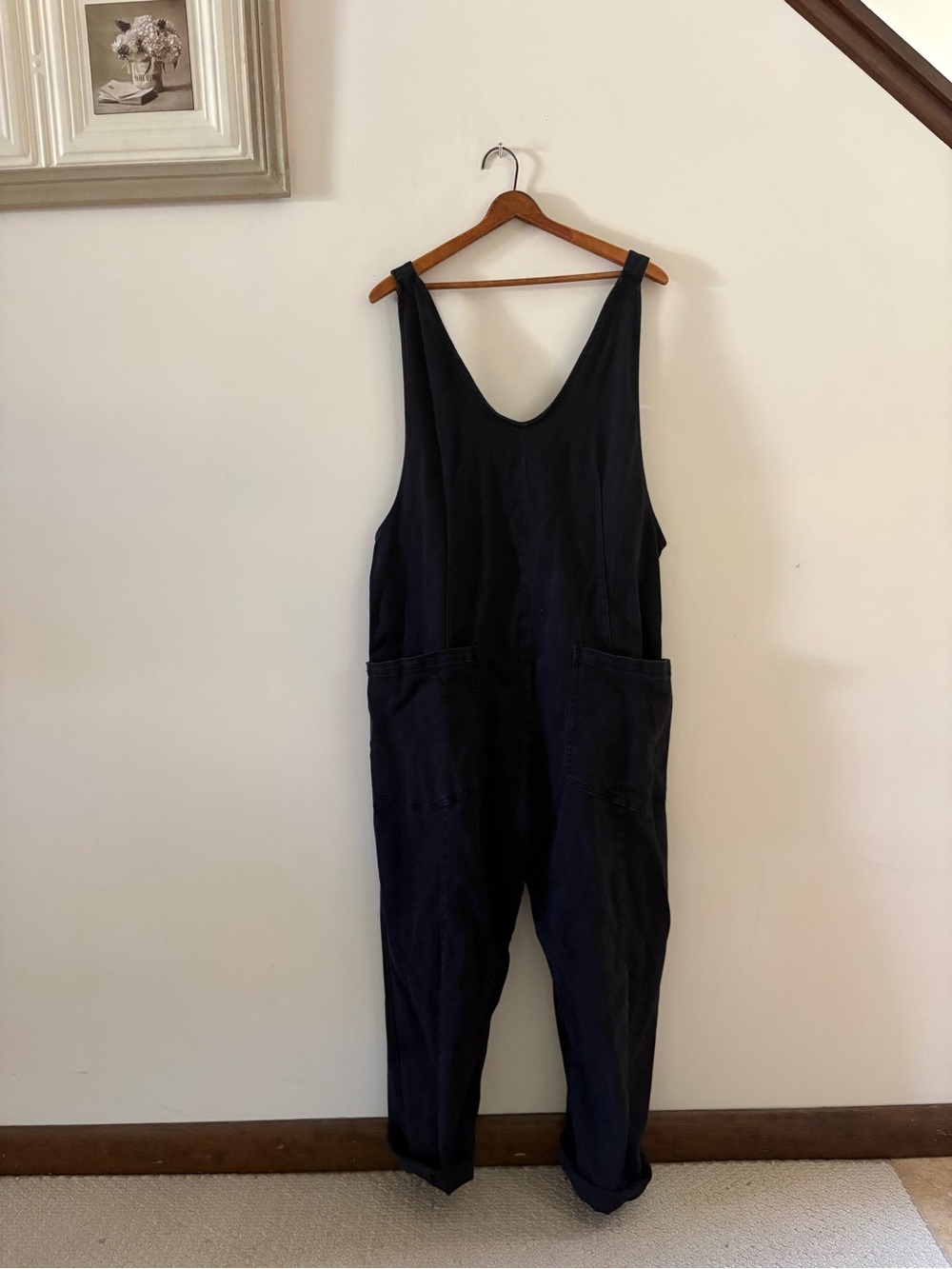 Zenana Outfitters Black Denim Overalls - Relaxed Strap Jumpsuit NWOT